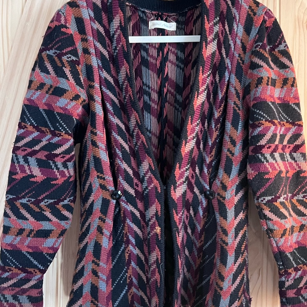 Colorful Geometric Knit Cardigan